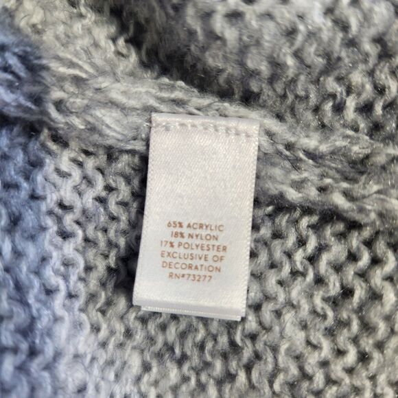 Lauren Conrad LC Sweater Women's Size Large Gray Round Neck w/Key Hole Back Tie - Picture 10 of 10